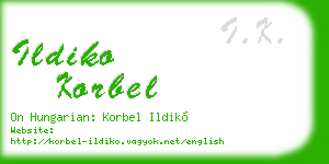 ildiko korbel business card
